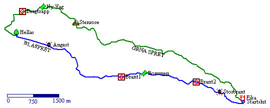 hgupplst karta: Bl-grna kombo lnga